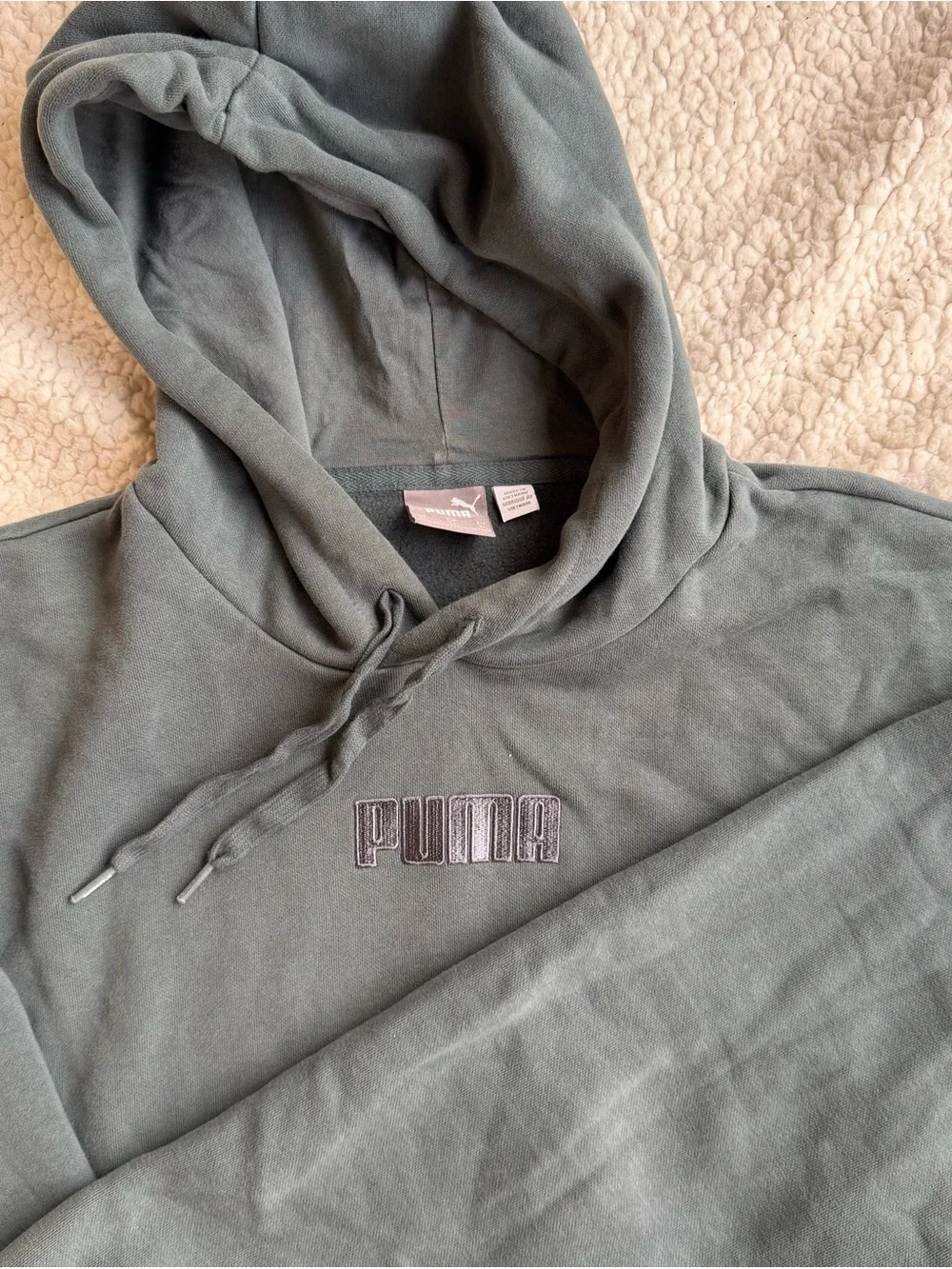 Puma Oversized Muted Sage Green Hoodie XL